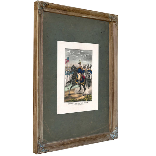 General Taylor and Staff the Heroes of Palo Alto Reseca De La Palma Monterey and Buena Vista 1847 — Verdigris Framed Canvas P