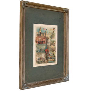 Historical and Symbolic Depictions of the Knights of the Mystic Chain 189 — Verdigris Framed Canvas Print | Bella Frye