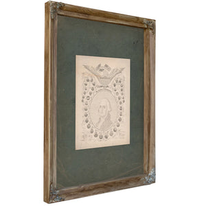 Declaration of Independence E Pluribus Unum 1776 1876 1876 — Verdigris Framed Canvas Print | Bella Frye