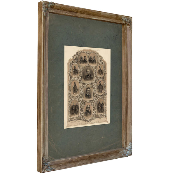 Our Generals 1862 — Verdigris Framed Canvas Print | Bella Frye