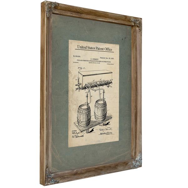 The Publicans Secret Schmidts Pressure Apparatus Patent — Framed Wall Art Room View | Bella Frye