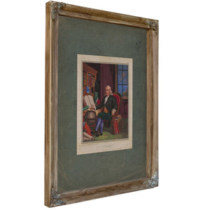 Benjamin Franklin 1842 1852 — Verdigris Framed Canvas Print | Bella Frye