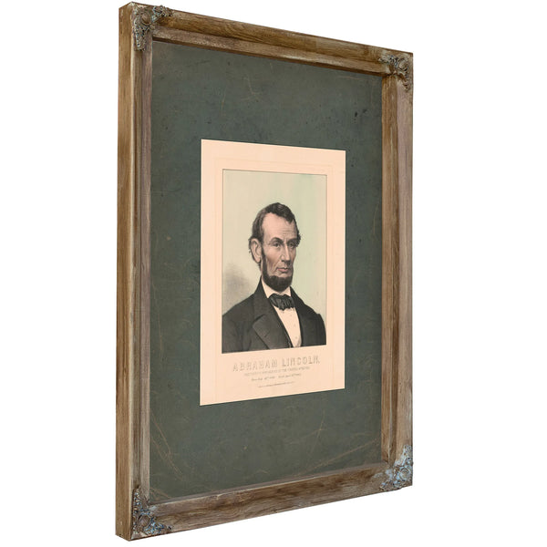 Abraham Lincoln Sixteenth President of the United States Born Feby 12th 189 Died April 15th 1865 1865 — Verdigris Framed Canv