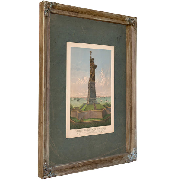Liberty Enlightening the World the Colossal Statue by Bartholdi Presented by the French People to America 1883 — Framed Wall 