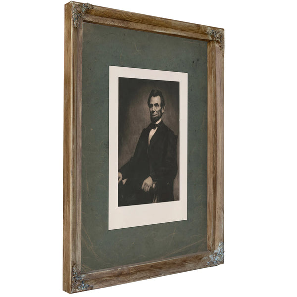 Abraham Lincoln 197 — Verdigris Framed Canvas Print | Bella Frye