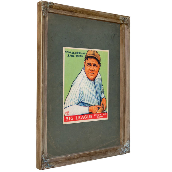 Baberuthgoudeycard3 — Verdigris Framed Canvas Print | Bella Frye