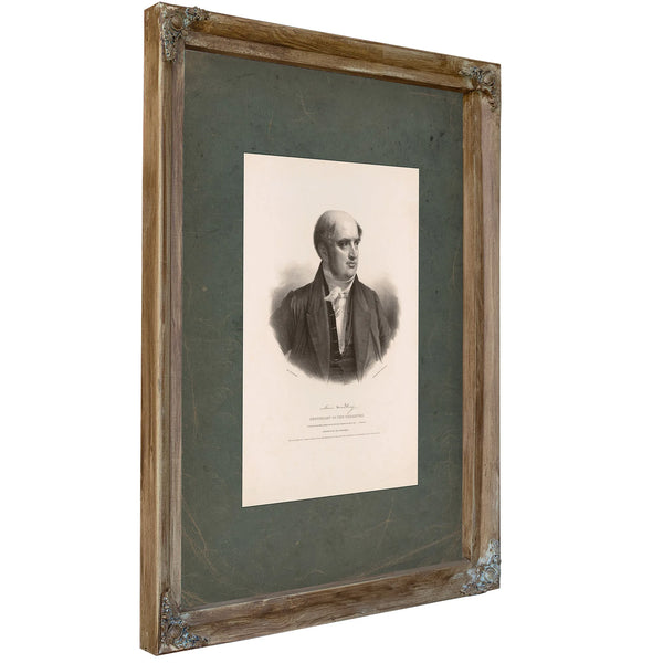 Levi Woodbury Secretary of the Treasury 1837 — Verdigris Framed Canvas Print | Bella Frye
