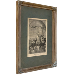 American Centennial Progress 1875 — Verdigris Framed Canvas Print | Bella Frye