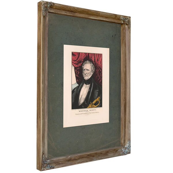 Winfield Scott Whig Candidate for Fourteenth President of the United States 1852 — Verdigris Framed Canvas Print | Bella Frye