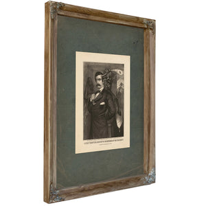 Satan Tempting Booth to the Murder of the President 1865 — Verdigris Framed Canvas Print | Bella Frye