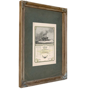 Around the Globe With the United States Atlantic Fleet 199 — Verdigris Framed Canvas Print | Bella Frye