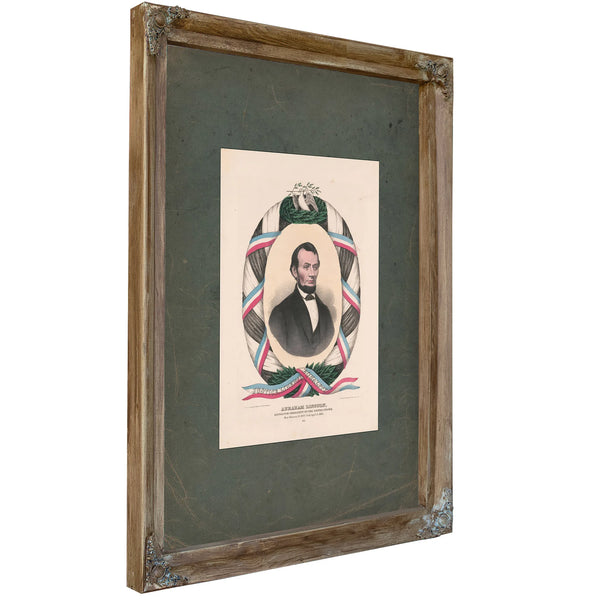 Abraham Lincoln Sixteenth President of the United States Born February 12 189 Died April 15 1865 1866 — Verdigris Framed Canv