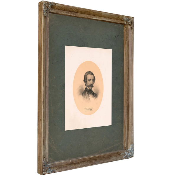 Raphael Semmes of the Pirate Alabama 1862 1865 — Verdigris Framed Canvas Print | Bella Frye