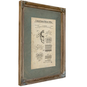 The Gentlemans Apparatus Patent 38233 — Verdigris Framed Canvas Print | Bella Frye