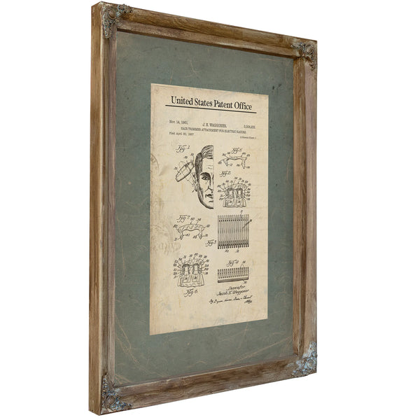 The Gentlemans Apparatus Patent 38233 — Verdigris Framed Canvas Print | Bella Frye
