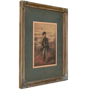 Union Drummer Boy John Clem at Point Lookout Tennessee 1863 188 — Verdigris Framed Canvas Print | Bella Frye