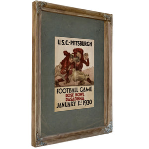 Usc Pittsburgh Rose Bowl Football Game Program January 1 193 — Verdigris Framed Canvas Print | Bella Frye