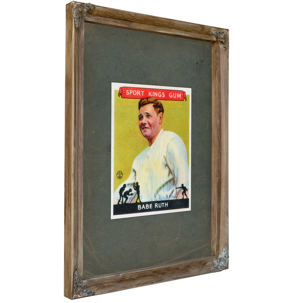 Goudey Sport Kings 2 Babe Ruth — Verdigris Framed Canvas Print | Bella Frye