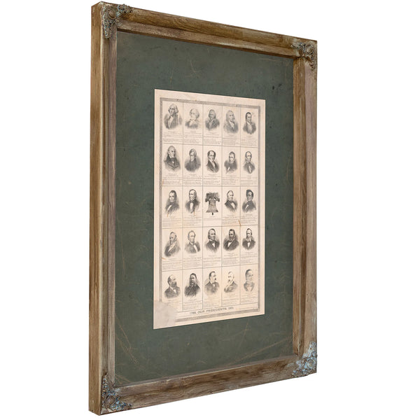 Our Presidents 1789 191 191 — Verdigris Framed Canvas Print | Bella Frye