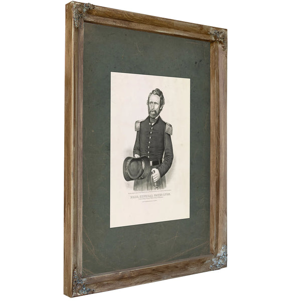 Brigadier General Nathaniel Lyon Commanding United States Army in Missouri 1861 — Verdigris Framed Canvas Print | Bella Frye