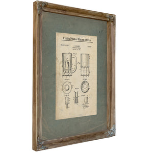 The Publicans Blueprint Patent for the Perfect Pour — Framed Wall Art Room View | Bella Frye