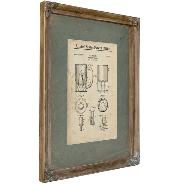 The Publicans Blueprint Patent for the Perfect Pour — Framed Wall Art Room View | Bella Frye