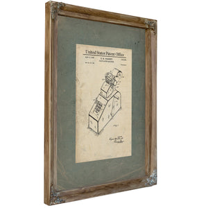 The Arithmetic Engine — Patent Blueprint of Mechanical Computation — Framed Wall Art Room View | Bella Frye