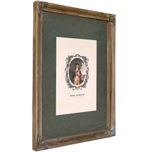 George Washington 19th Century — Verdigris Framed Canvas Print | Bella Frye
