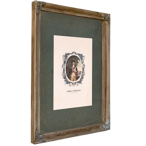 George Washington 19th Century — Verdigris Framed Canvas Print | Bella Frye