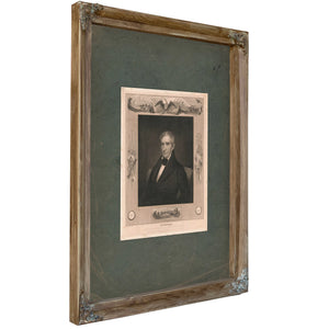 William Henry Harrison 184 — Verdigris Framed Canvas Print | Bella Frye