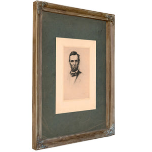 Abraham Lincoln 192 — Verdigris Framed Canvas Print | Bella Frye