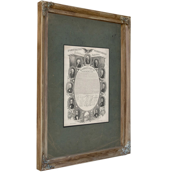 Portraits of the Presidents 1846 — Verdigris Framed Canvas Print | Bella Frye
