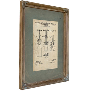 The Stiles Corkscrew Patent of 1898 — a Victorian Study in Extraction — Framed Wall Art Room View | Bella Frye