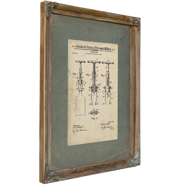 The Stiles Corkscrew Patent of 1898 — a Victorian Study in Extraction — Framed Wall Art Room View | Bella Frye