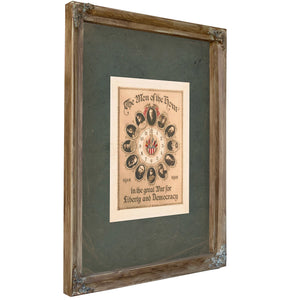 The Men of the Hour 1919 — Verdigris Framed Canvas Print | Bella Frye