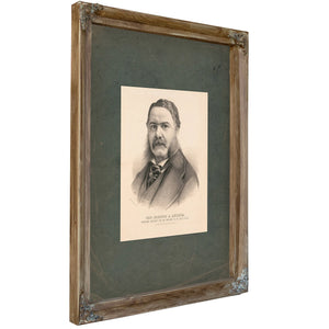 Gen Chester a Arthur Republican Candidate for Vice President of the United States 188 — Verdigris Framed Canvas Print | Bella