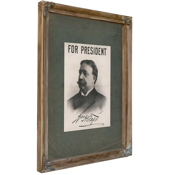 For President Wh Taft 198 — Verdigris Framed Canvas Print | Bella Frye