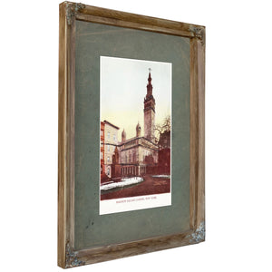 The Gilded Arena Stanford Whites Tower of Spectacle and Scandal — Verdigris Framed Canvas Print | Bella Frye