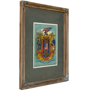 The Three Cardinal Principles of the Grand Army of the Republic 1884 — Verdigris Framed Canvas Print | Bella Frye