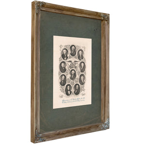 The Presidents of the United States 1842 1 — Verdigris Framed Canvas Print | Bella Frye