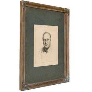 Franklin D Roosevelt 1933 — Verdigris Framed Canvas Print | Bella Frye