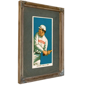Tris Speaker White Borders Baseball Card 41c1 — Verdigris Framed Canvas Print | Bella Frye