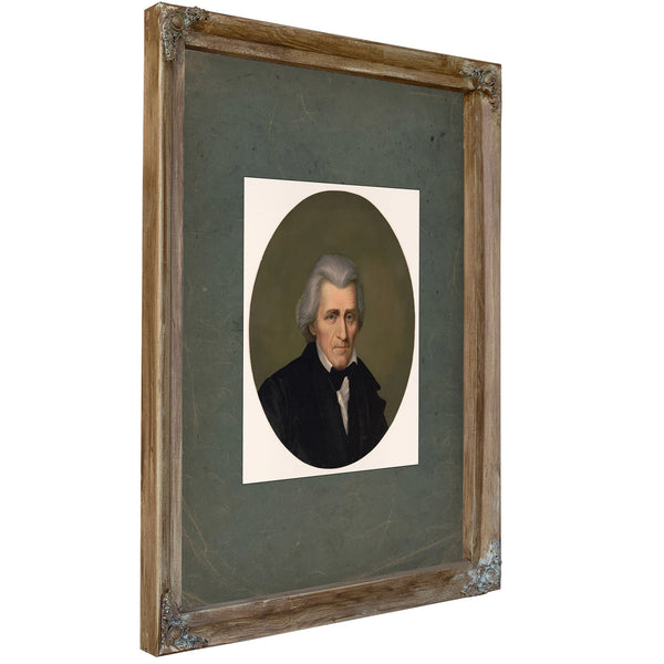 Andrew Jackson 19th Century — Verdigris Framed Canvas Print | Bella Frye