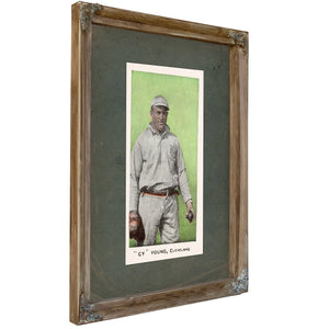 E98 Set of 3 Cy Young Green 53c13 — Verdigris Framed Canvas Print | Bella Frye