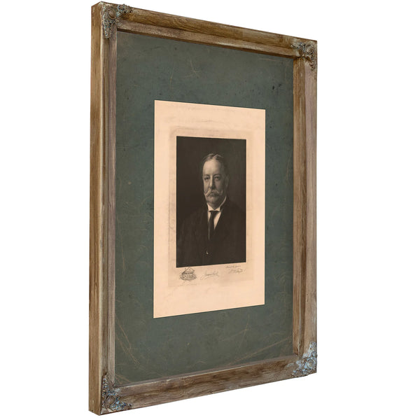 Sincerely Yours William H Taft 191 — Verdigris Framed Canvas Print | Bella Frye