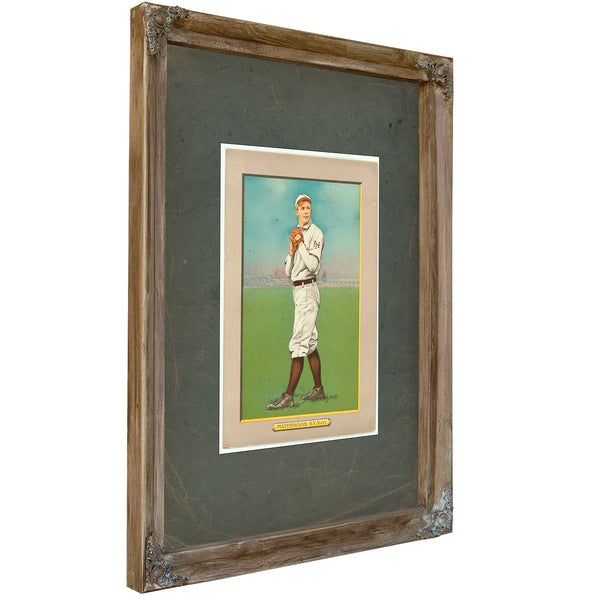 Christy Mathewson New York Giants Baseball Card Portrait 23f274 — Verdigris Framed Canvas Print | Bella Frye