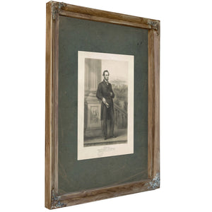 Abraham Lincoln 1862 — Verdigris Framed Canvas Print | Bella Frye