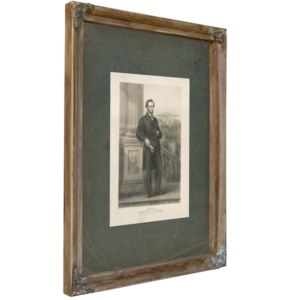 Abraham Lincoln 1862 — Verdigris Framed Canvas Print | Bella Frye