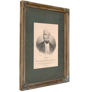 Governor William Allen Democratic Candidate for Governor of Ohio 1875 — Verdigris Framed Canvas Print | Bella Frye