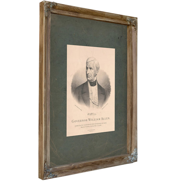 Governor William Allen Democratic Candidate for Governor of Ohio 1875 — Verdigris Framed Canvas Print | Bella Frye